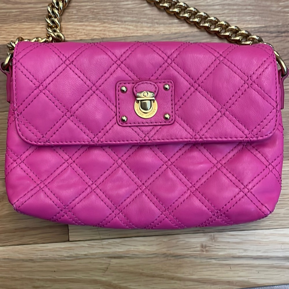 Marc Jacobs Pink Quilted Leather Small Single Shoulder Bag